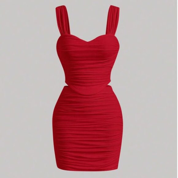 SHEIN Curve Red Two-Piece Set - Picture 1 of 10